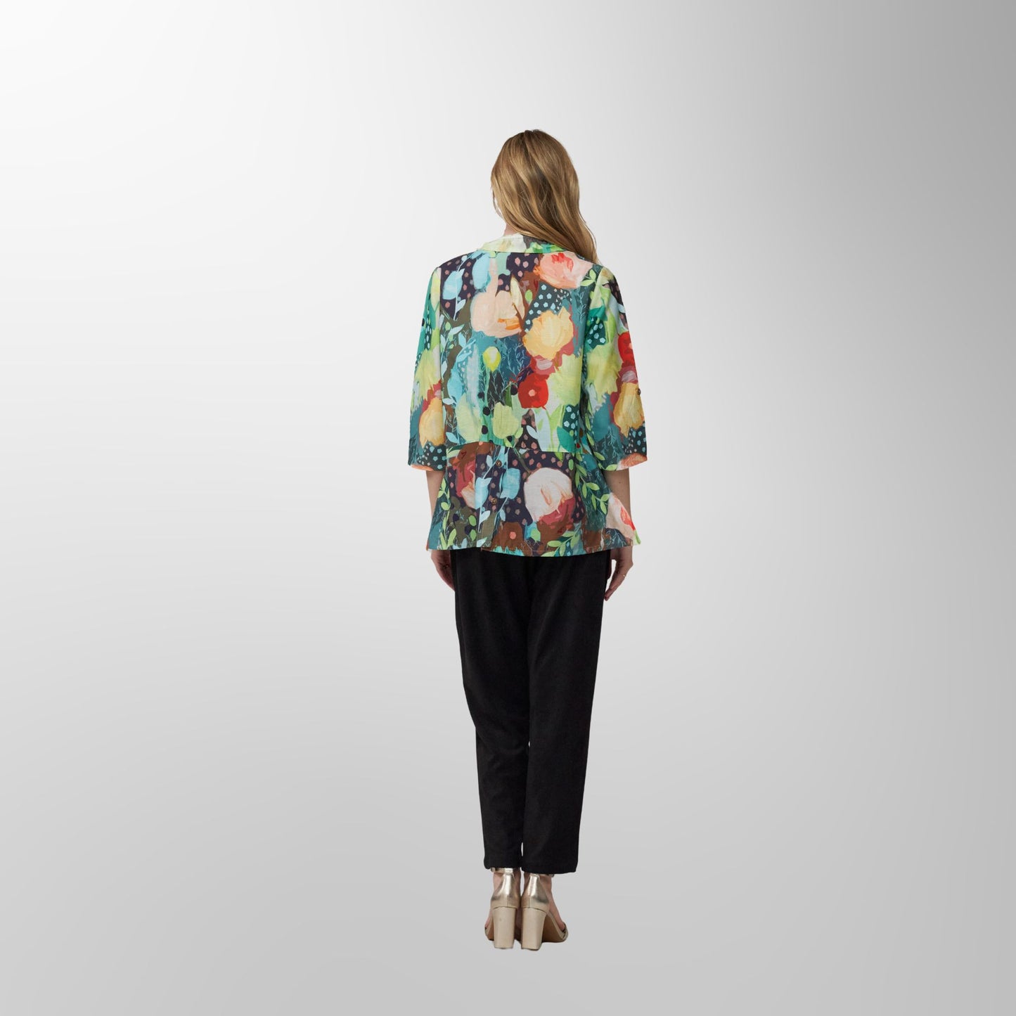 Toofan - Print - Floral Carnival Women's Collared Top - DP 34 - 681