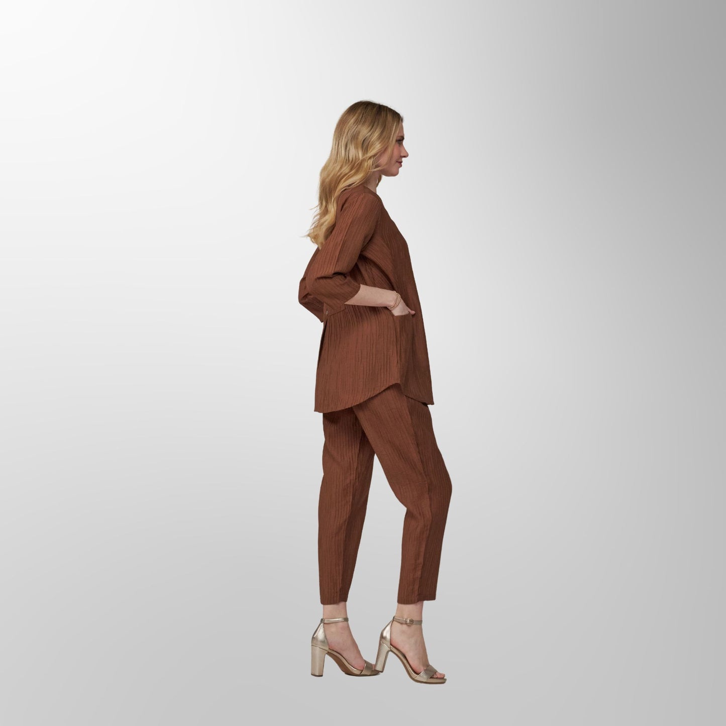 Toofan - Mocha - Mocha Breeze Relaxed Button Tunic - CR 25