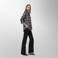 Toofan - Black - Ice Black Checkered Relaxed Fit Top - PL 88-102