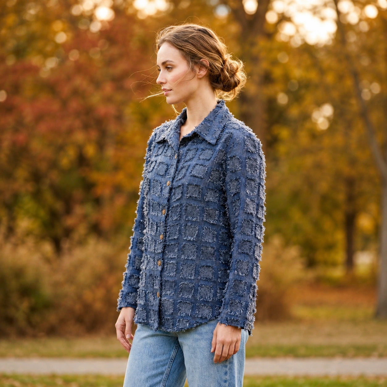 Toofan - Eyelash Shirt | Denim 100% Polyester Relaxed Fit - EL38