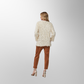 Toofan - Winter White - Winter White Faux Fur Bling Cardigan Jacket – Festive Elegance Redefined - FF 10 - 1
