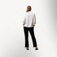 Toofan - White - Ruching Detail Collar Top – Women's Puff-Sleeve Top - TS 63
