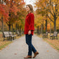 Toofan - Bell Sleeve Shirt |Red| 100% Polyester Relaxed Fit - CD 809